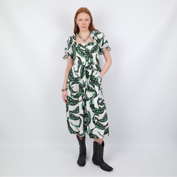 Borgo de Nor Midi Cotton Dress UK 14 US 10,All Products : American Fashion Style Bags On Sale